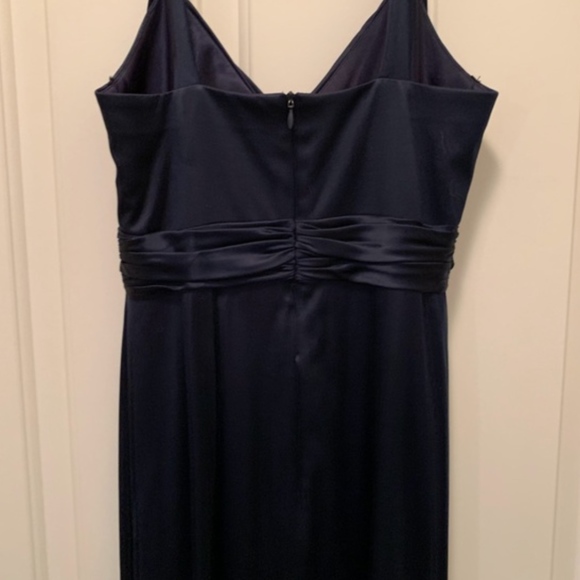 Navy Blue Silk Gown - Picture 4 of 5